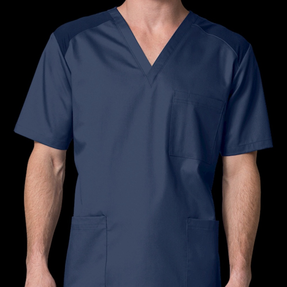 Men's Maevn Medical Uniform Scrub Top NAVY SM
